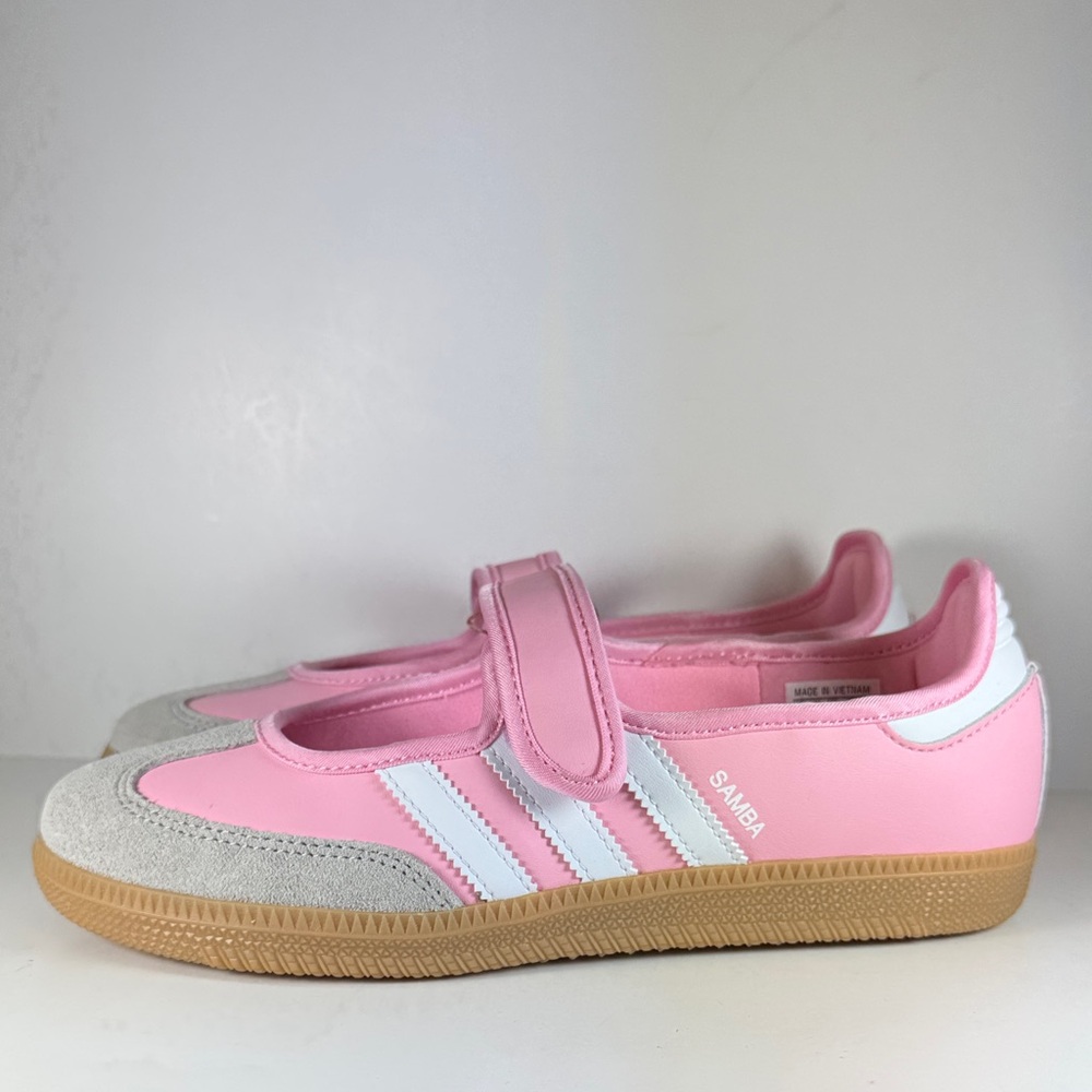 Adidas Samba Jane Light Pink Gum White Size 6Y Big Kid’s Sneakers
